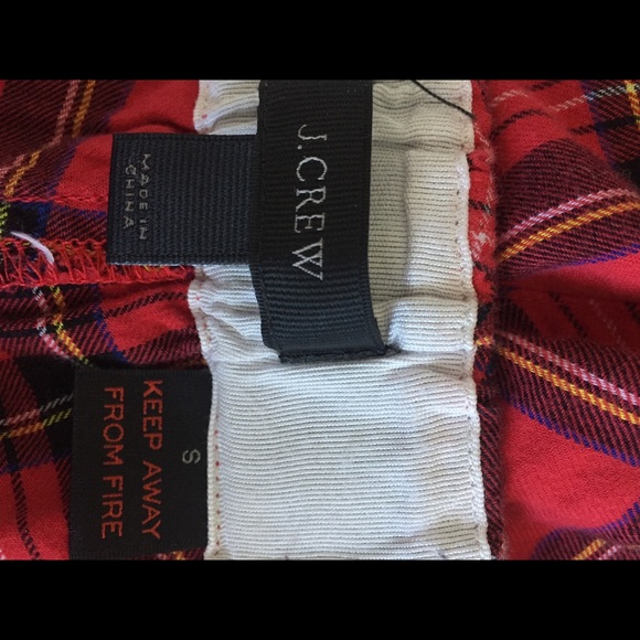 J CREW TARTAN PLAID SLEEP PANTS SMALL - Picture 2 of 2